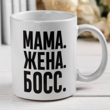 Mug with sublimation "Mom's boss"